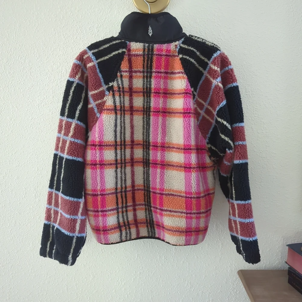 Free People Movement Rocky Ridge Fleece Jacket Striped Printed Autumn Combo